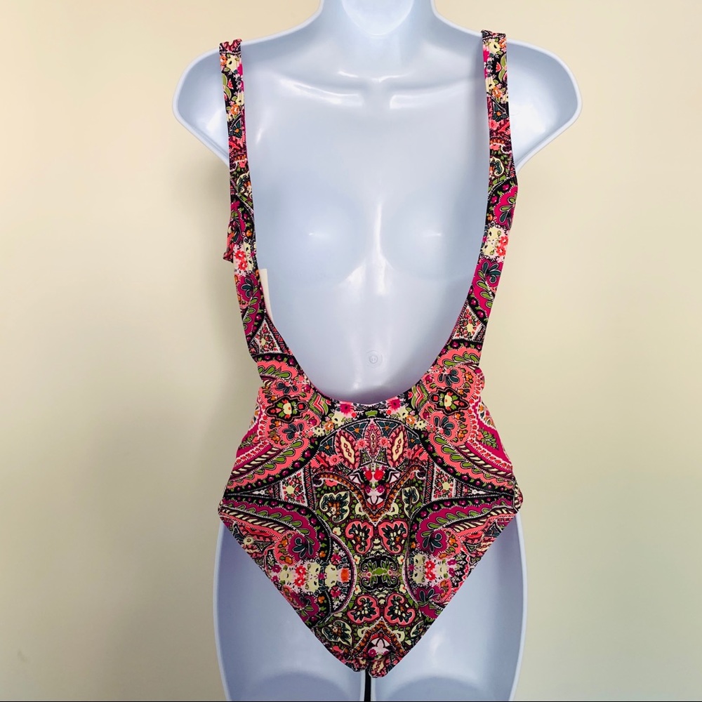 Lucky Brand Tapestry One Piece Bathing Suit - Picture 4 of 5